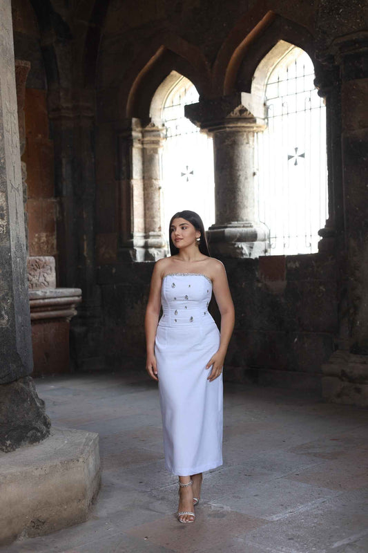 White corset and skirt