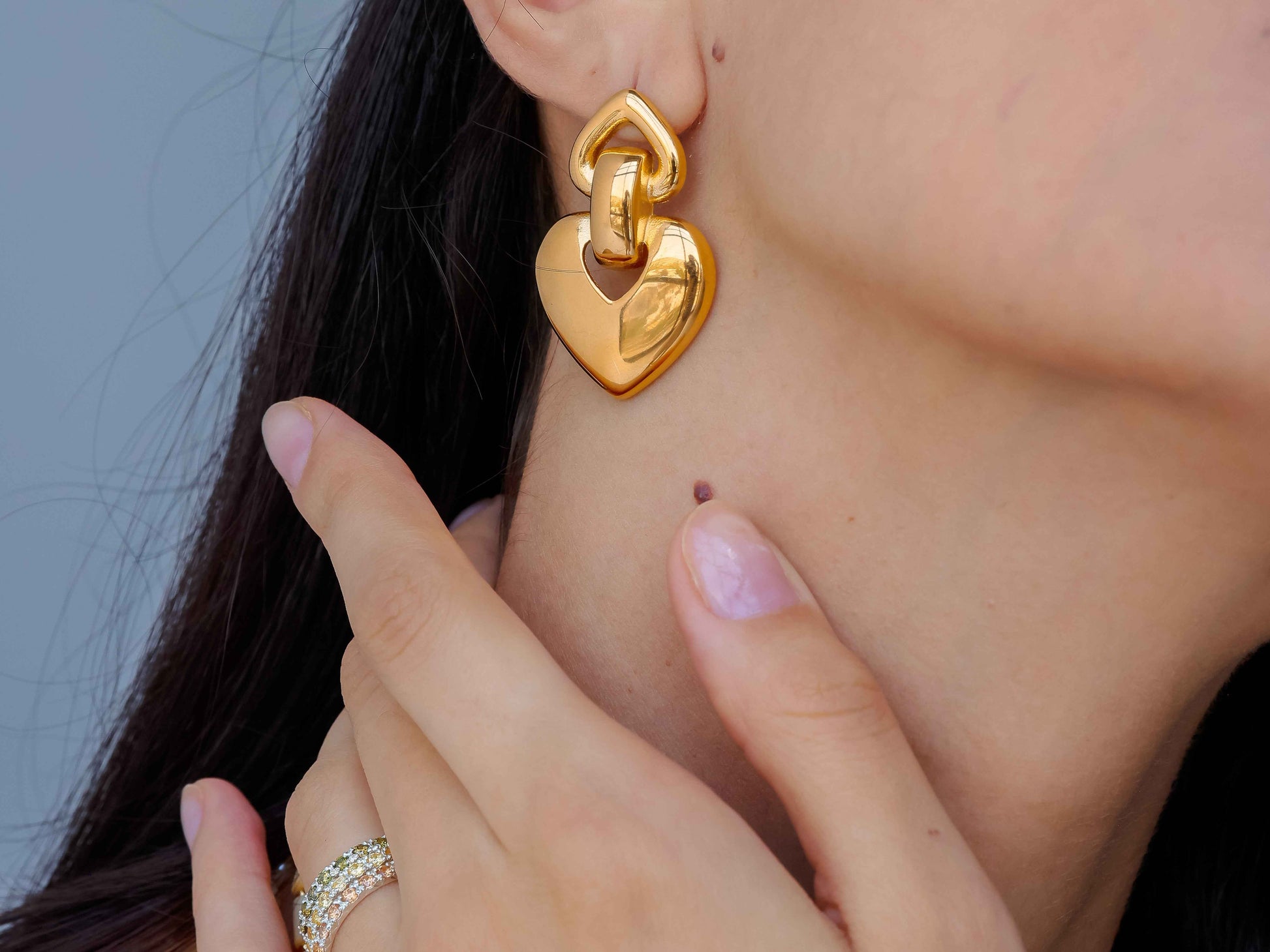 elegant golden earrings