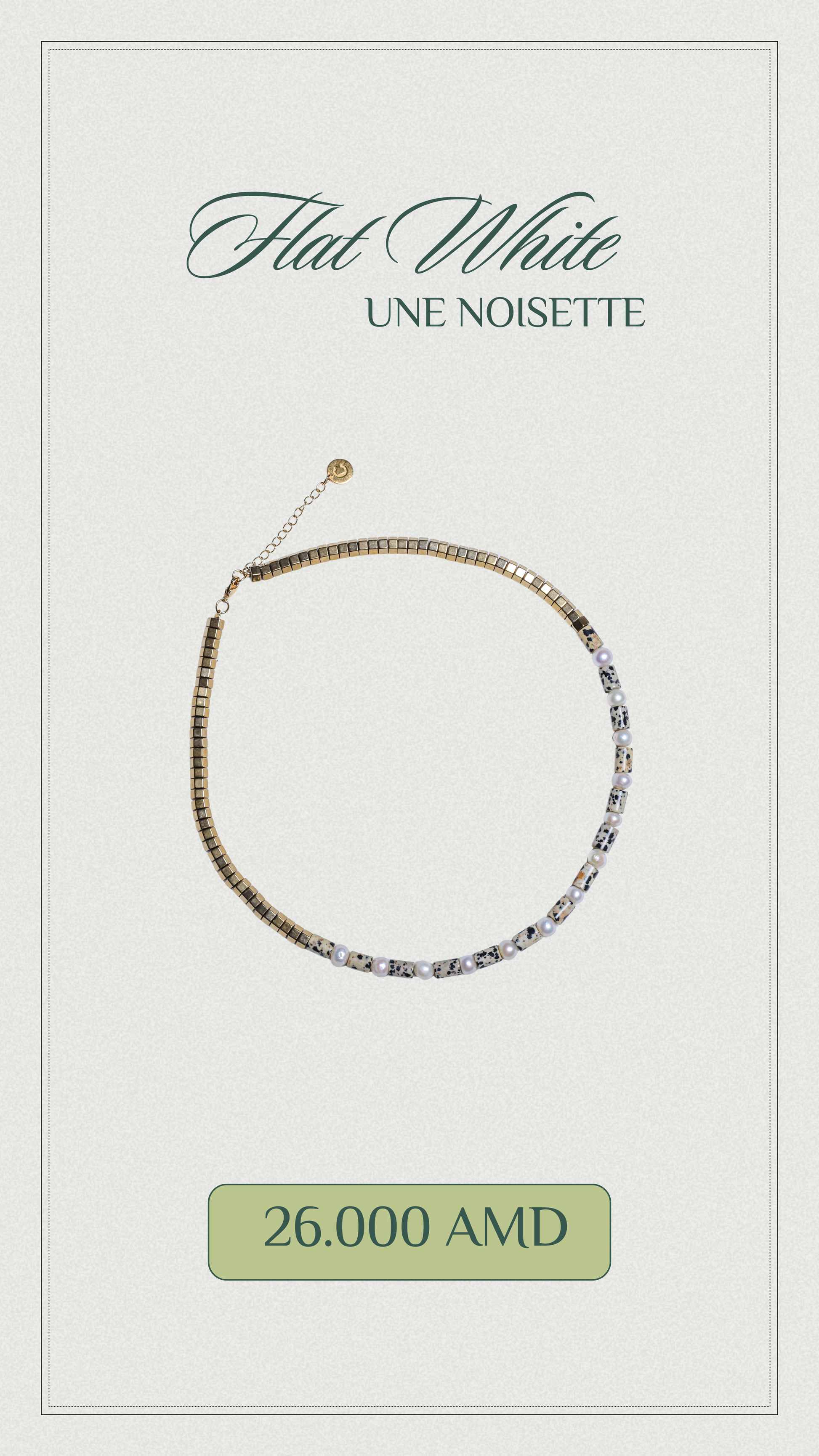 Flat white une noisette necklace